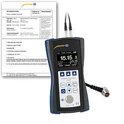 Tykkelsesmåler Ultrasonic Echo PCE-TG 300-NO5/90-ICA inkl. ISO-Kalibreringscert.