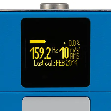 Vibrationsmåler Kalibrator PCE-VC20 Display