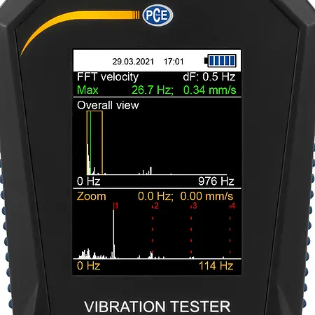 Vibrationsmåler display