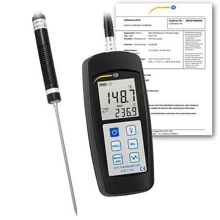 HLK -måleenhed til temperatur inklusive ISO -kalibreringscertifikat