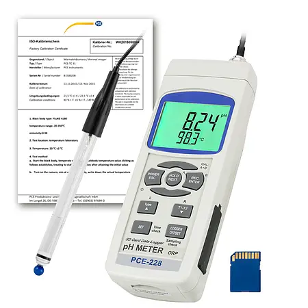 Vandanalyse Enhed PCE-228HTE-ICA inklusive ISO-kalibreringscertifikat