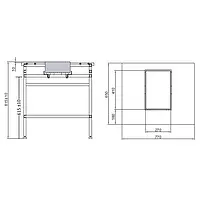 Dimensioner Antivibreringstabel PCE-AVT 1