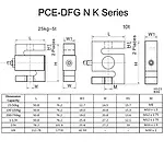 Teknisk tegning Power Messtechnik Håndmålingsenhedsdimensioner PCE-DFG N 100K
