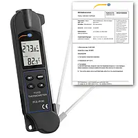 Lasertermometer inklusive ISO -kalibreringscertifikat