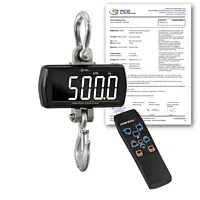 Spændingsskala PCE-CS 500LD-ICA inkl. ISO kalibreringscertifikat 