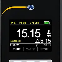 Ultralydsmåler PCE-TG 300-HT5 Display