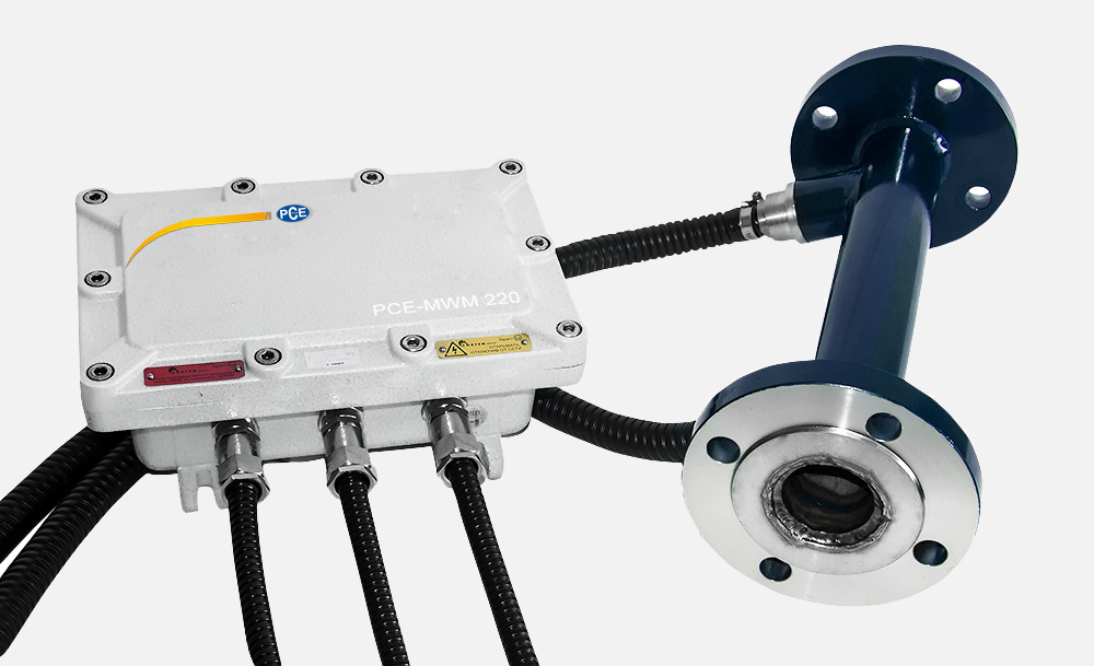 Feuchtemessung von Dampf und Sattdampf, im Dampf enthaltenes Kondensat mittels Online / Inline Sensor von PCE Instruments PCE MWM 220
