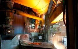 Mögliche Verwendung eines Hitzestressmessgeräts am Hochofen.