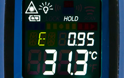 Emissionseinstellung beim Infrarotthermometer