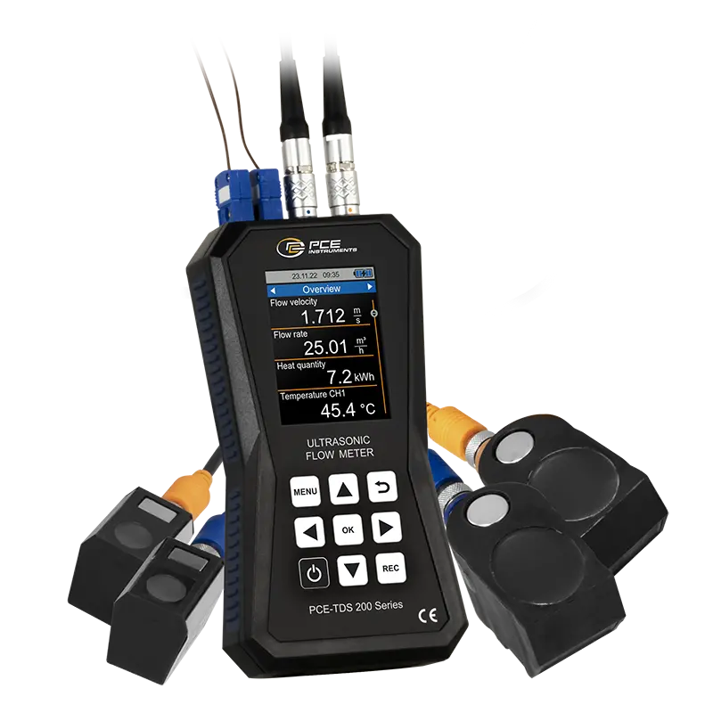 Ultraschall Durchflussmessgerät PCE-TDS 200+ SM mit Wärmemengenmesser