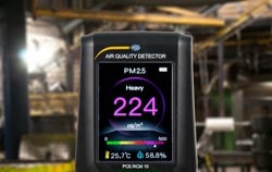 Zu hohe Staubbelastung wurde mit dem Raumluftmessgerät gemessen.