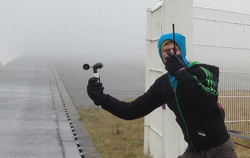 cup-anemometer in gebruik