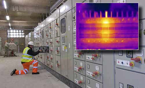 Die Wärmebildkamera im Einsatz im Bereich Elektro.
