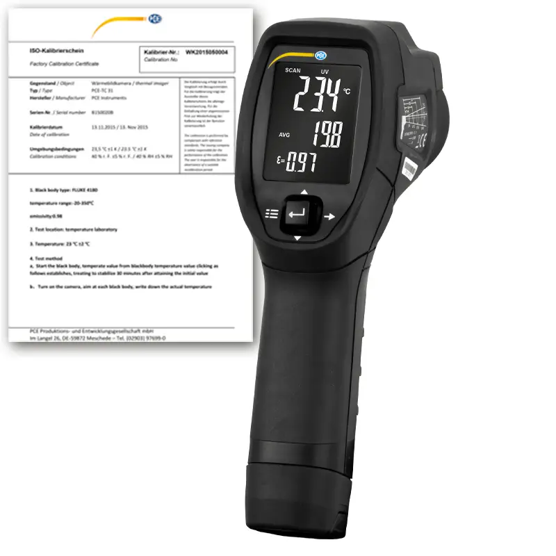 Temperaturmessgerät PCE-IR 100-ICA inkl. ISO-Kalibrierzertifikat vom  Hersteller