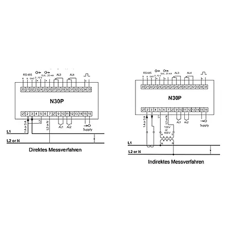 Stromanzeige PCE-N30P Anschluss