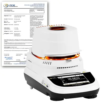 Analysewaage PCE-MA 60XT-ICA inkl. ISO-Kalibrierzertifikat