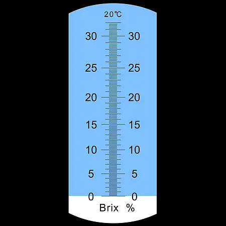 Brix Refraktometer mit LED-Beleuchtung - Skala.