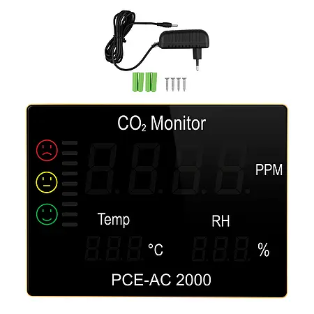 CO2 Messgerät / CO2 Monitor Lieferumfang