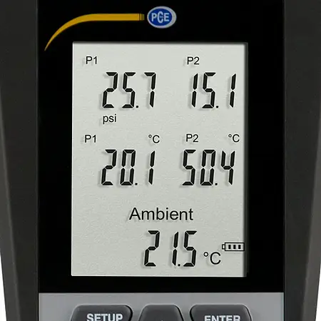 Differenzdruckmanometer PCE-HVAC 4 Display
