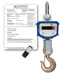 Digital-Kranwaage PCE-CS 10000N-ICA inkl. ISO-Kalibrierzertifikat