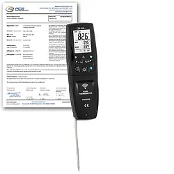 Digitalthermometer PCE-IR 90-ICA inkl. ISO-Kalibrierzertifikat