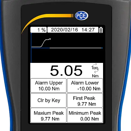 Drehmoment-Messgerät PCE-DFG N 10TW Display