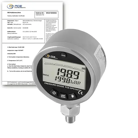 Druckmessgerät PCE-DPG 200-ICA inkl. ISO-Kalibrierzertifikat