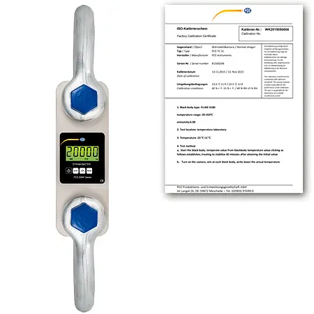 Dynamometer PCE-DDM 20WI-ICA inkl. ISO-Kalibrierzertifikat