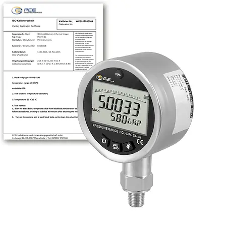 Einbau-Messinstrument PCE-DPG 6-ICA inkl. ISO-Kalibrierzertifikat