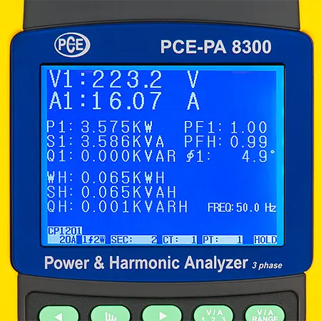 Elektrische Messtechnik Leistungsmesser PCE-PA 8300 Display