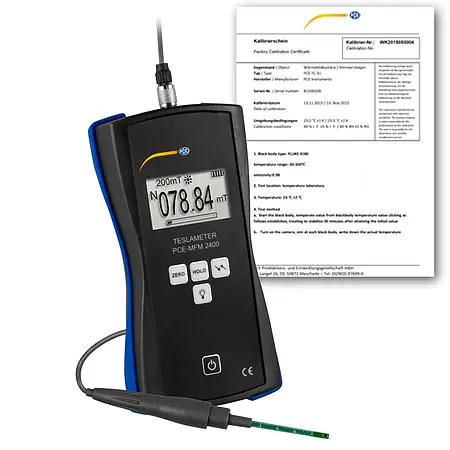 Elektrostatik-Messgerät / Elektrostatik-Sensor PCE-MFM 2400-ICA inkl. ISO-Kalibrierzertifikat