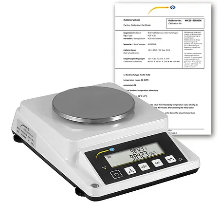 Feinwaage PCE-DMS 1100-ICA inkl. ISO-Kalibrierzertifikat