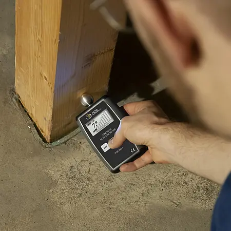 Feuchtigkeitsmessgerät Anwendungsbild