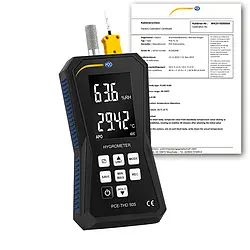 Feuchtigkeitsmessgerät PCE-THD 50S-ICA inkl. ISO-Kalibrierzertifikat