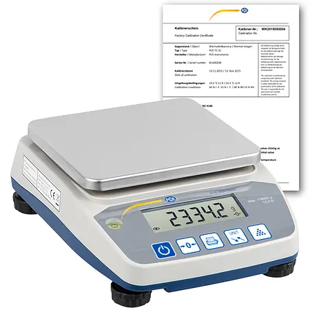 Flächengewichtswaage PCE-BSH 6000-ICA inkl. ISO-Kalibrierzertifikat