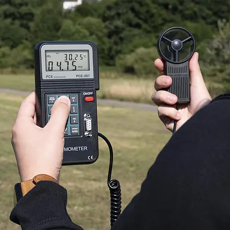 Flügelradanemometer Anwendungsbild