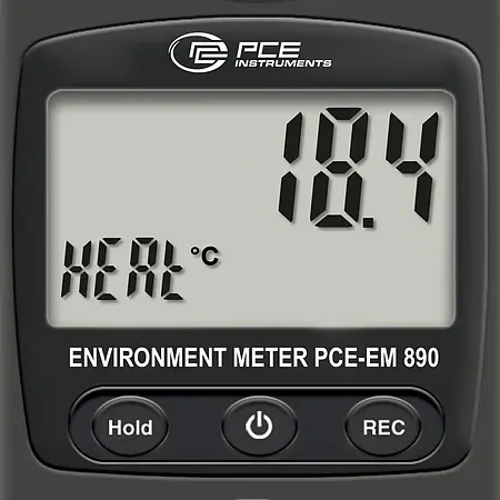 Flügelradanemometer Display