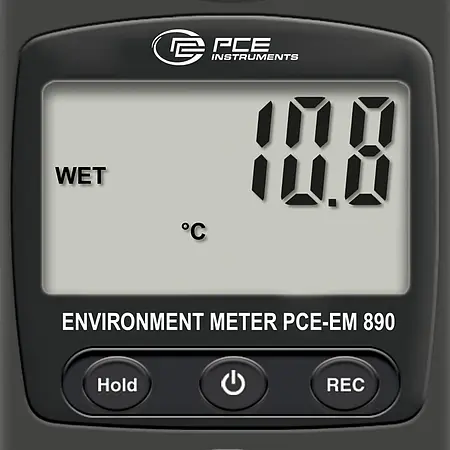 Flügelradanemometer Display