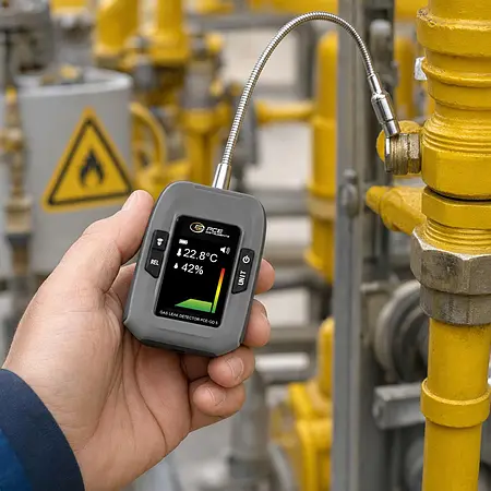 Gas Leckdetektor / Leckagedetektor Anwendungsbild
