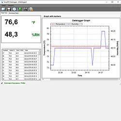 HLK-Messgerät für Feuchte / Temperatur PCE-HT 72 Software