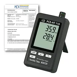 HLK-Messgerät für Feuchte / Temperatur PCE-HT110-ICA inkl. ISO-Kalibrierzertifikat