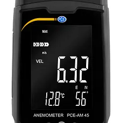 HLK-Messgerät für Windgeschwindigkeit PCE-AM 45 Display