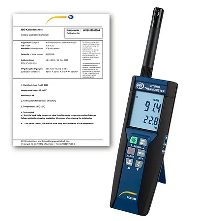 Hygrometer PCE-330-ICA mit Kalibrierzertifikat