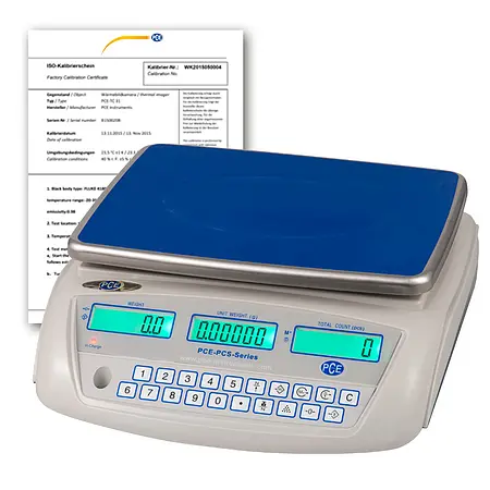 Waage aus der Industriellen Wiegetechnik  PCE-PCS 6-ICA inkl. ISO-Kalibrierzertifikat