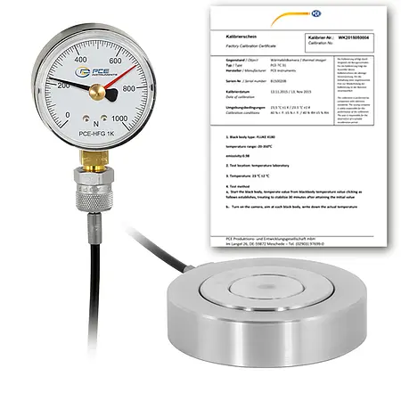 Kraftmesser PCE-HFG 1K-E100-ICA inkl. ISO- Kalibrierzertifikat