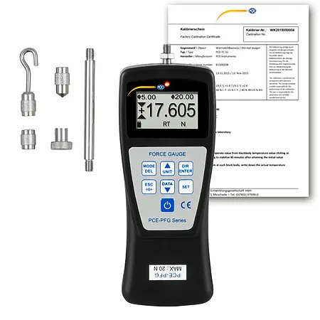 Kraftmesser PCE-PFG 20-ICA inkl. ISO-Kalibrierzertifikat