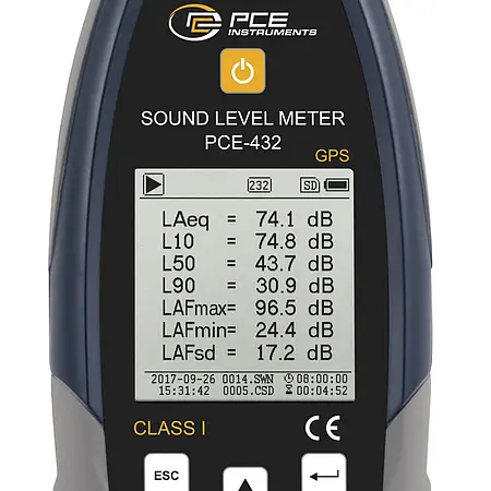 Lärmmessgerät / Lärmmesser Display