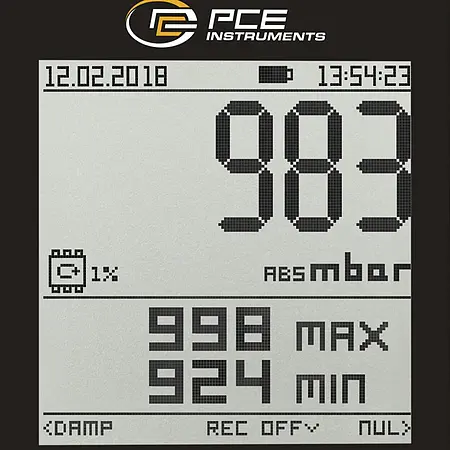 Luft-Messtechnik Display
