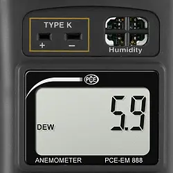 Luftfeuchtigkeitsmesser PCE-EM 888 Display