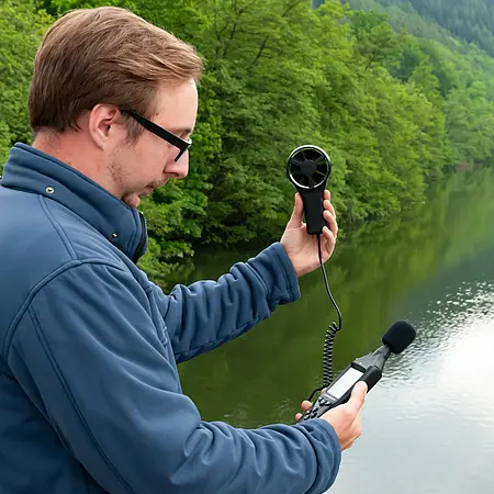 Luftstrommessgerät PCE-EM 883 Anwendung